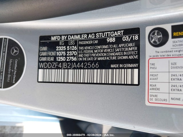 Mercedes-Benz E 300 2018 WDDZF4JB2JA442566 Image 9