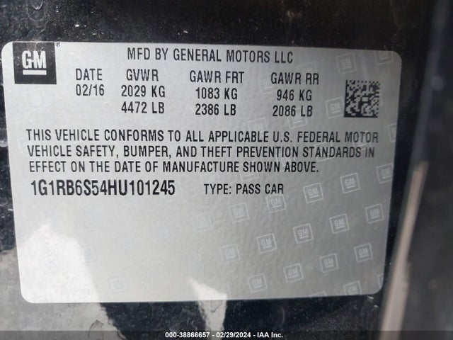 Chevrolet Volt Premier 2017 1G1RB6S54HU101245 Image 9