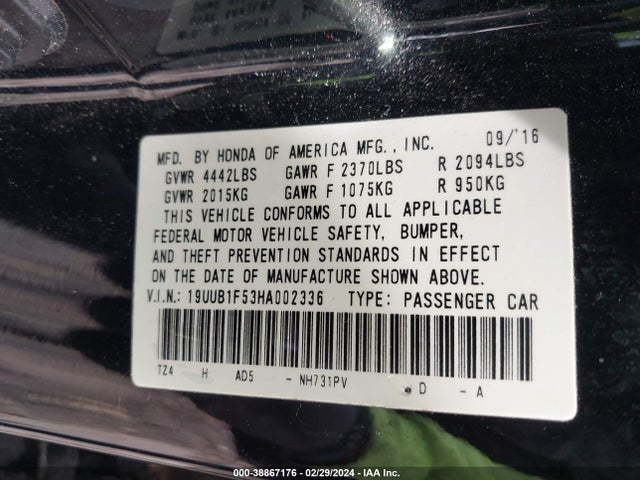 Acura Tlx Technology Package 2017 19UUB1F53HA002336 Image 9