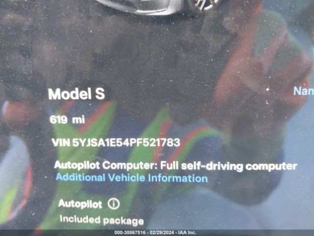 5YJSA1E54PF521783 Tesla Model S Dual Motor All-wheel Drive/standard Range