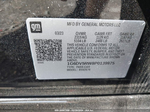 Cadillac Ct5-v V-series 2023 1G6DV5RW8P0139975 Image 9
