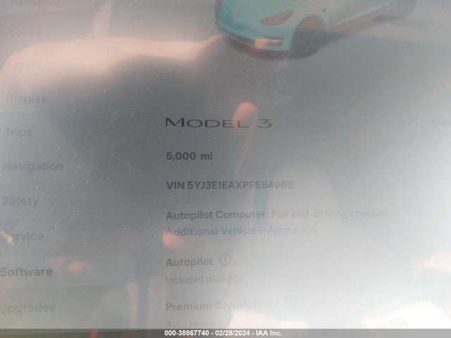 5YJ3E1EAXPF584960 Tesla Model 3 Rear-wheel Drive