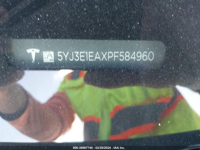5YJ3E1EAXPF584960 Tesla Model 3 Rear-wheel Drive