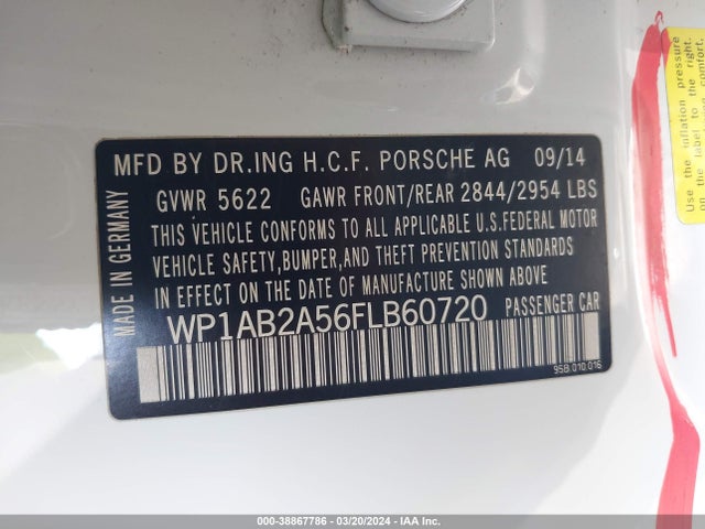 2015 PORSCHE MACAN WP1AB2A56FLB60720 Photo 8