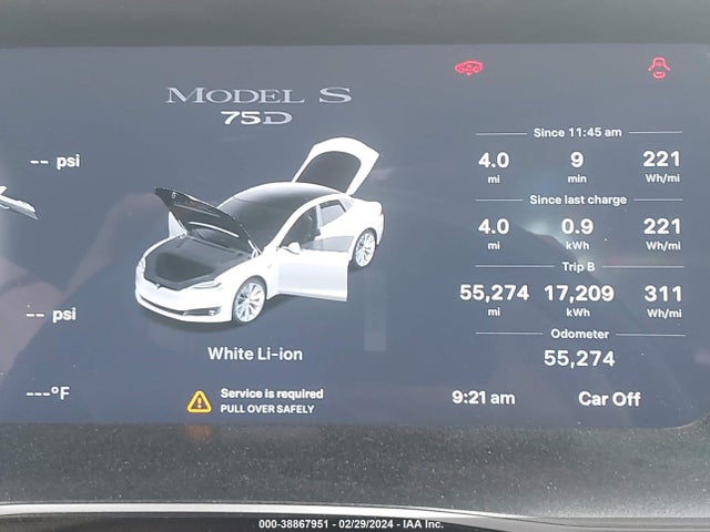Tesla Model S 100d/75d/p100d 2018 5YJSA1E20JF274047 Image 7