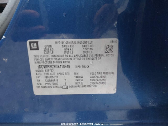 Chevrolet Silverado 1500 2lt 2016 1GCVKRECXGZ410849 Image 9