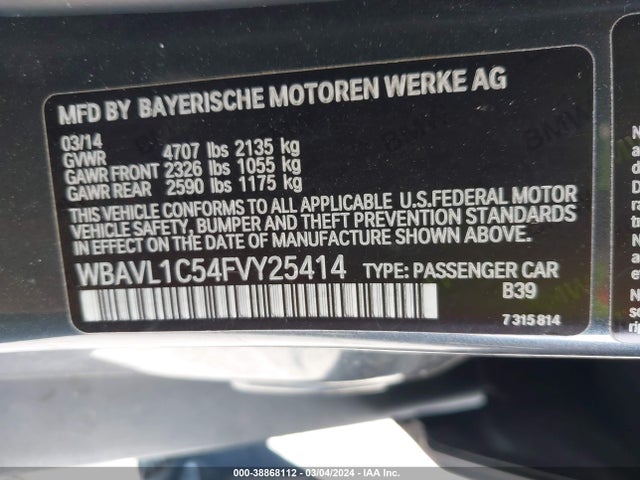 BMW X1 Xdrive28i 2015 WBAVL1C54FVY25414 Image 9