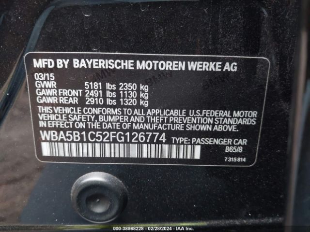WBA5B1C52FG126774 BMW 535i