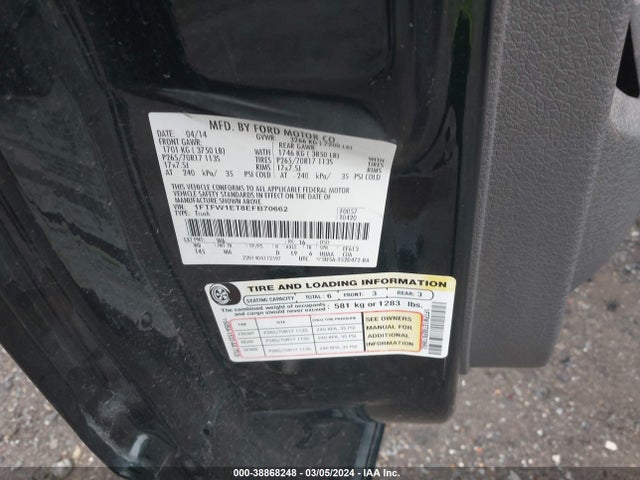 1FTFW1ET8EFB70662 Ford F-150 Xlt