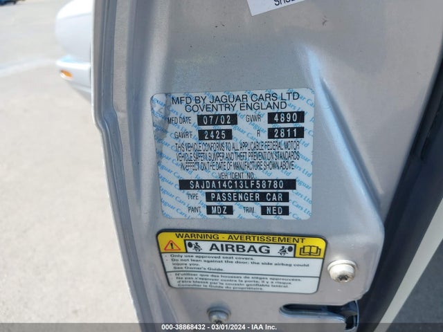 2003 JAGUAR XJ SAJDA14C13LF58780 Photo 8