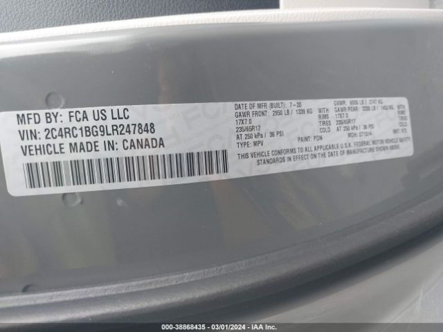2020 CHRYSLER PACIFICA 2C4RC1BG9LR247848 Photo 8