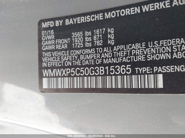 2016 MINI HARDTOP WMWXP5C50G3B15365 Photo 8