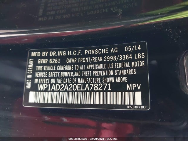 2014 PORSCHE CAYENNE WP1AD2A20ELA78271 Photo 8