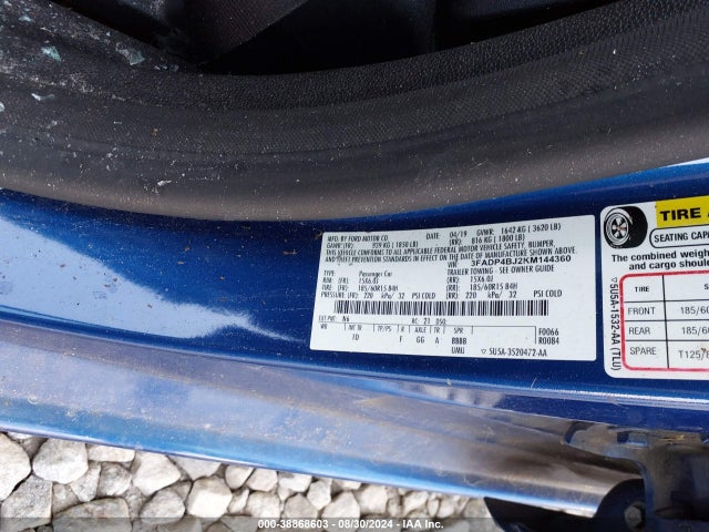 Ford FIESTA SE 2019 3FADP4BJ2KM144360 Image 9