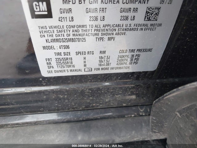 KL4MMDS25MB070125 Buick Encore Gx Fwd Select
