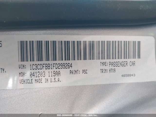 Dodge DART SXT 2015 1C3CDFBB1FD299264 Image 9