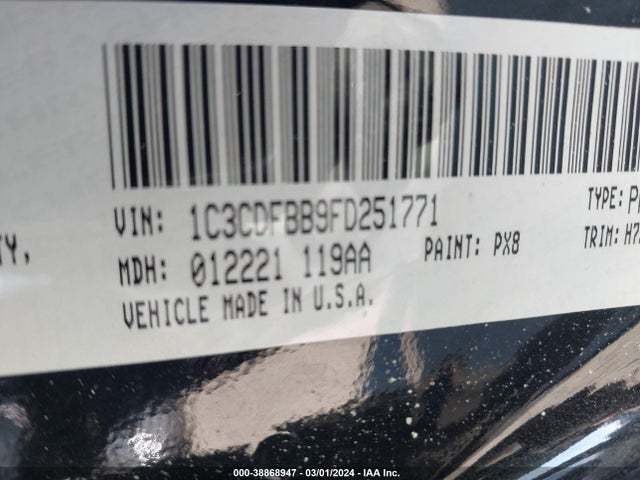 Dodge DART SXT 2015 1C3CDFBB4FD227653 Image 9
