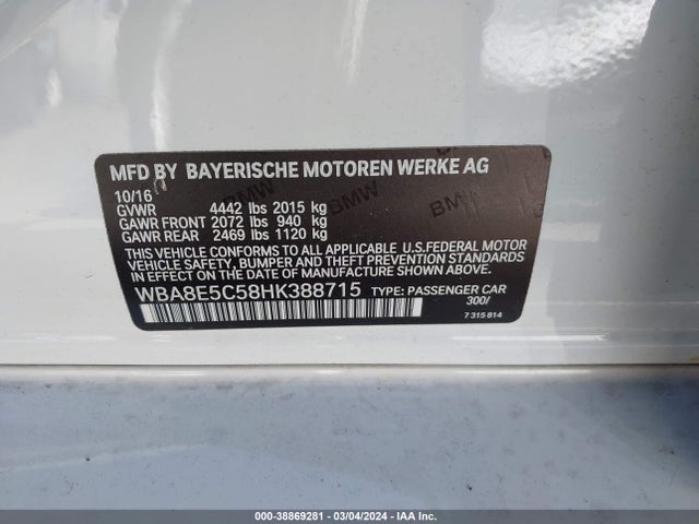 WBA8E5C58HK388715 BMW 328D