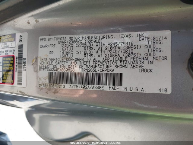 Toyota Tacoma Prerunner 2014 5TFTX4GN4EX030828 Image 9