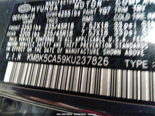 Hyundai Kona Ultimate 2019 KM8K5CA59KU237826 Image 9