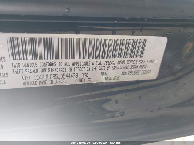 1C4PJLCB5JD544479 Jeep Cherokee Latitude Fwd