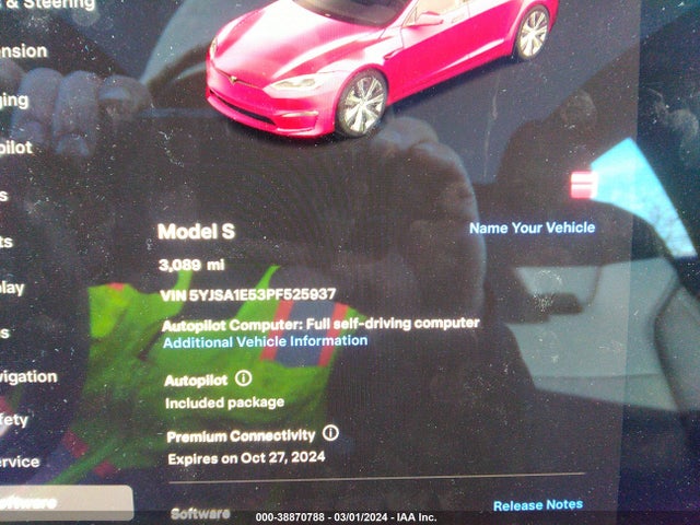 Tesla Model S Dual Motor All-wheel Drive/standard Range 2023 5YJSA1E53PF525937 Image 7