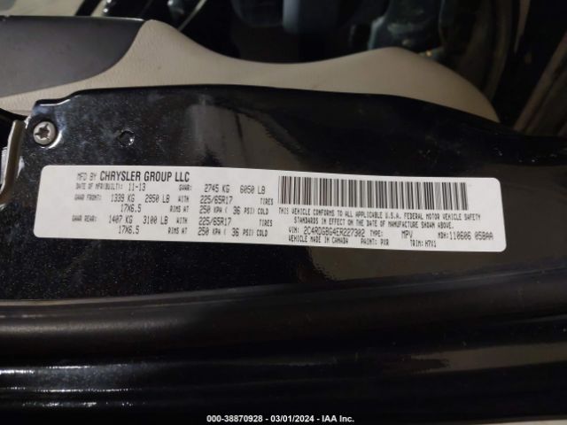 2C4RDGBG4ER227302 Dodge Grand Caravan American Value Pkg