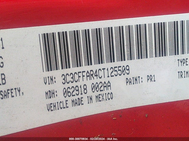 2012 FIAT 500 3C3CFFAR4CT125509 Photo 8