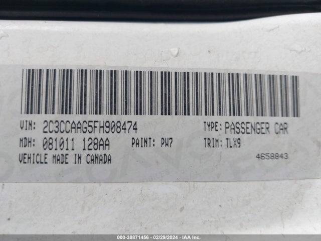 Chrysler 300 Limited 2015 2C3CCAAG5FH908474 Image 9