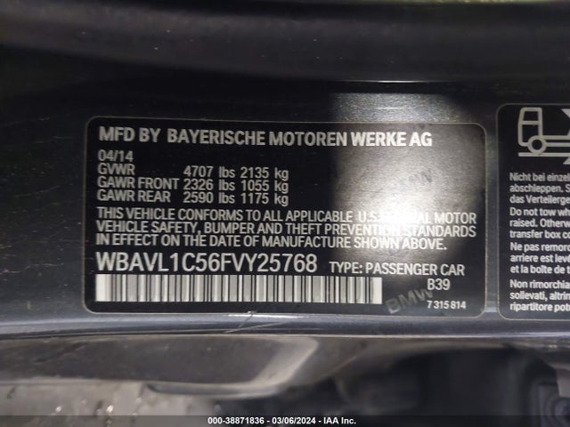 BMW X1 Xdrive28i 2015 WBAVL1C56FVY25768 Image 9