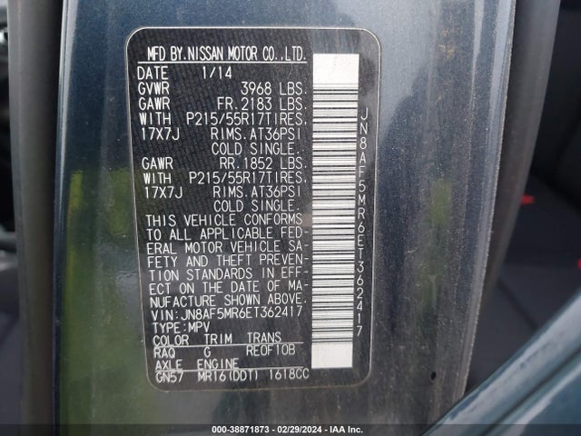 Nissan JUKE S 2014 JN8AF5MR6ET362417 Image 9