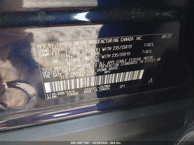 Toyota Rav4 Xle Premium 2023 2T3C1RFV2PW288353 Image 9
