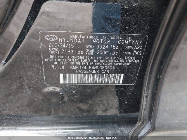 Hyundai ELANTRA SE 2017 KMHD74LF4HU080505 Image 9
