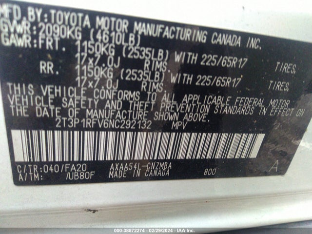 Toyota Rav4 Xle 2022 2T3P1RFV6NC292132 Image 9