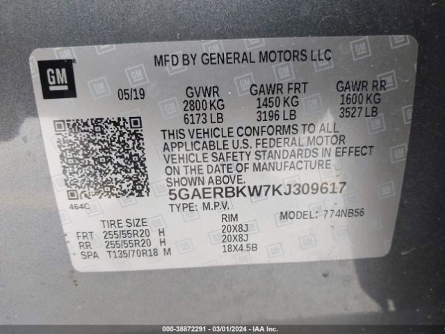 5GAERBKW7KJ309617 Buick Enclave Fwd Essence
