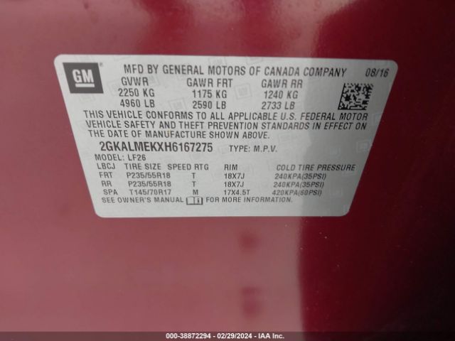 2GKALMEKXH6167275 GMC Terrain Sle-1