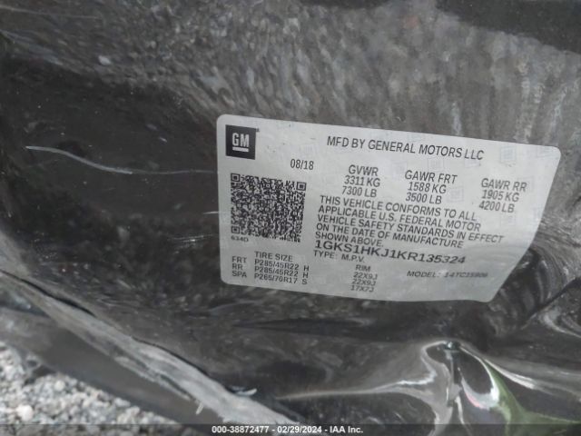 1GKS1HKJ1KR135324 GMC YUKON XL DENALI