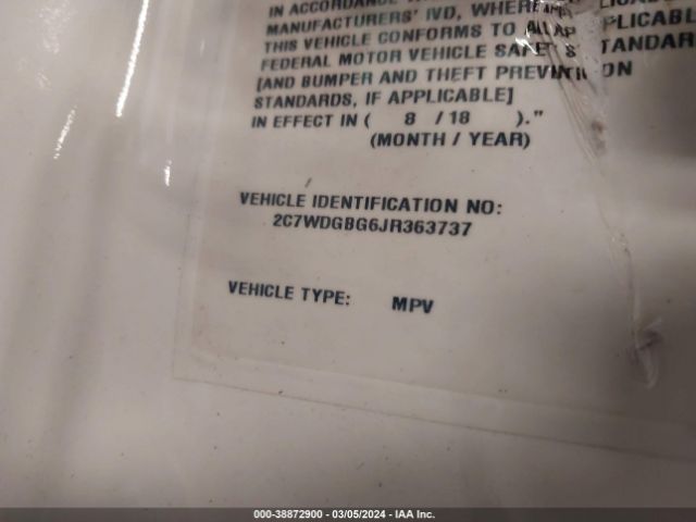 2018 DODGE GRAND CARAVAN 2C7WDGBG6JR363737 Photo 8