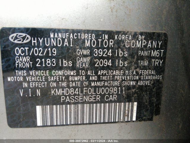 KMHD84LF0LU009811 Hyundai Elantra Limited