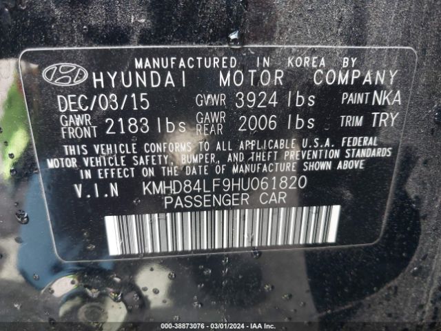 KMHD84LF9HU061820 Hyundai Elantra Limited