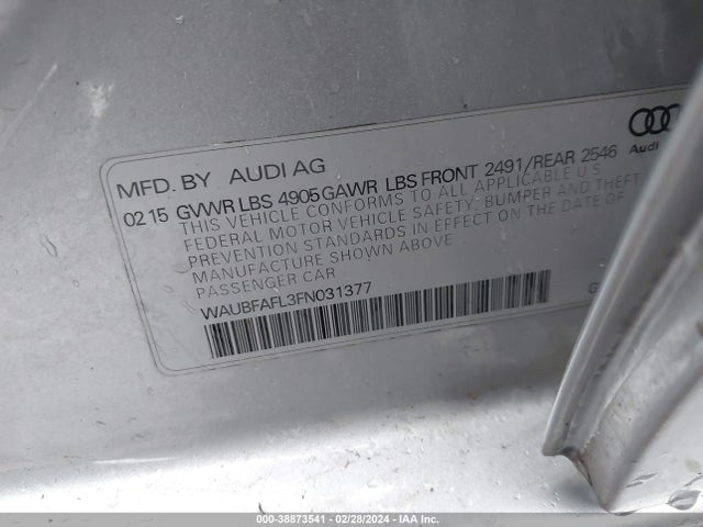 Audi A4 2.0t Premium 2015 WAUBFAFL3FN031377 Image 9