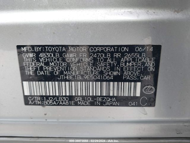 JTHBE1BL9E5041064 Lexus GS 350