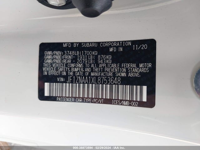 Toyota 86 2020 JF1ZNAA1XL8753648 Image 9