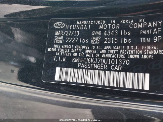 2013 HYUNDAI GENESIS KMHHU6KJ7DU101370 Photo 8