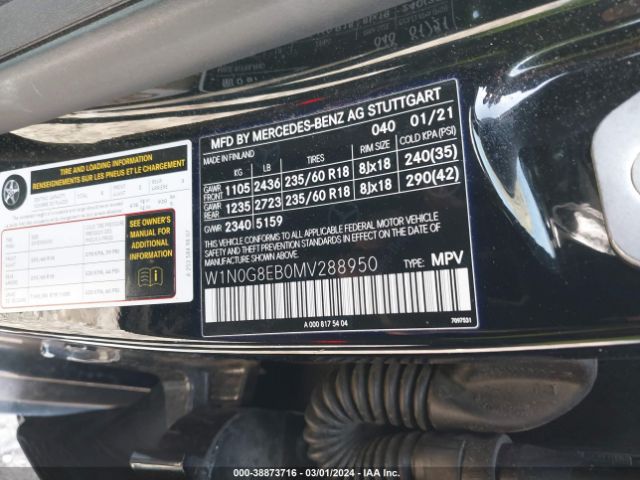 W1N0G8EB0MV288950 Mercedes-Benz Glc 300 4matic Suv