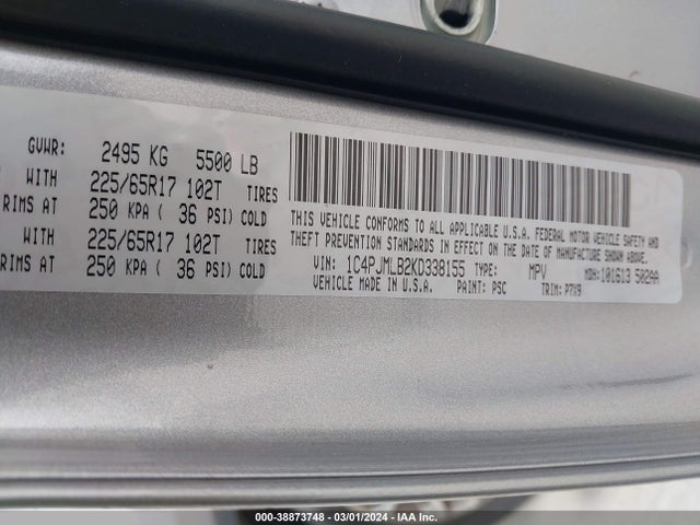 Jeep Cherokee Latitude Plus 4x4 2019 1C4PJMLB2KD338155 Image 9