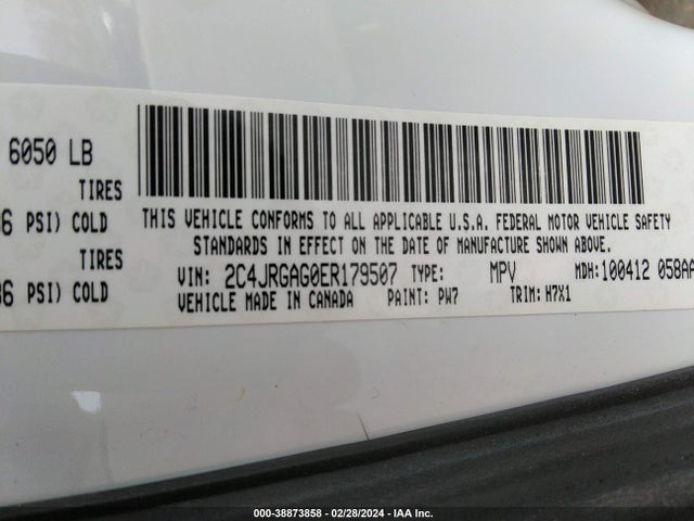 2C4JRGAG0ER179507 RAM Cargo Tradesman