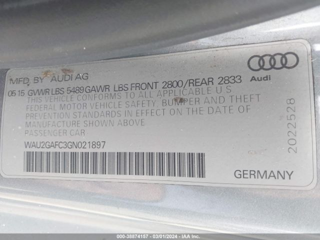 WAU2GAFC3GN021897 Audi A7 3.0t Premium Plus