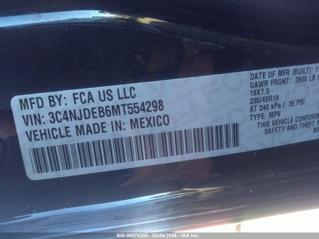 Jeep Compass 80th Anniversary 4x4 2021 3C4NJDEB6MT554298 Image 9