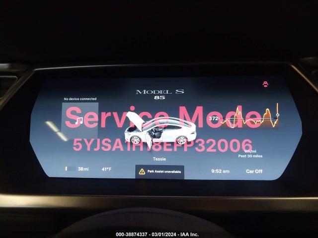 Tesla Model S P85 2014 5YJSA1H18EFP32006 Image 7